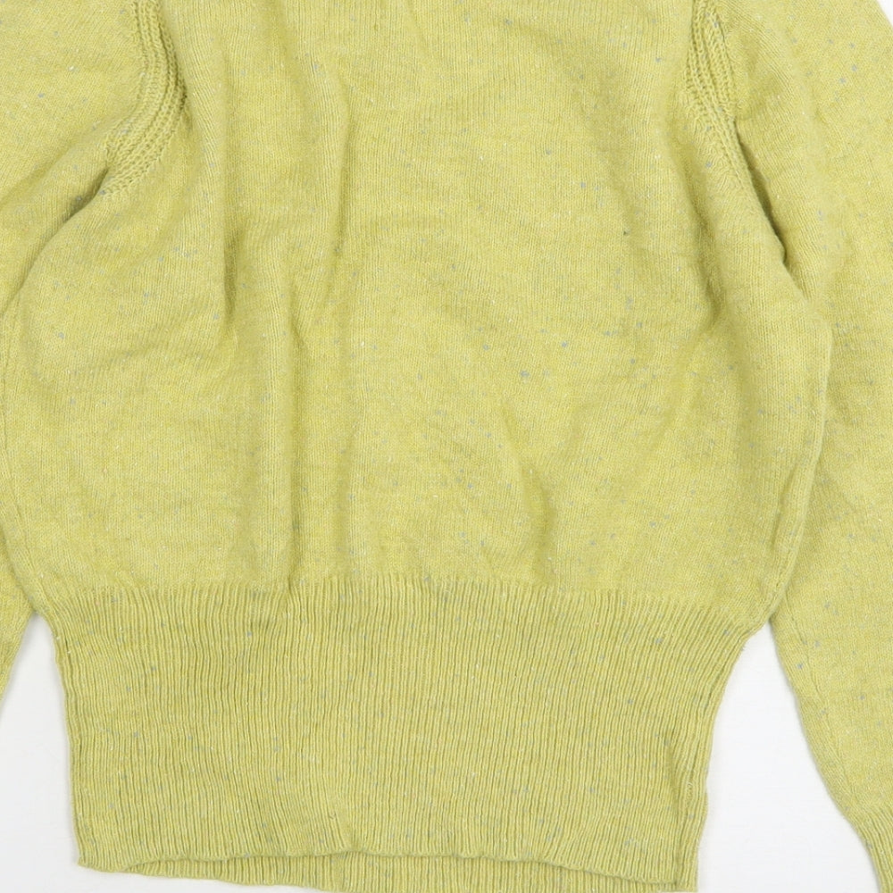 Per Una Womens Green Round Neck Polyester Pullover Jumper Size 10