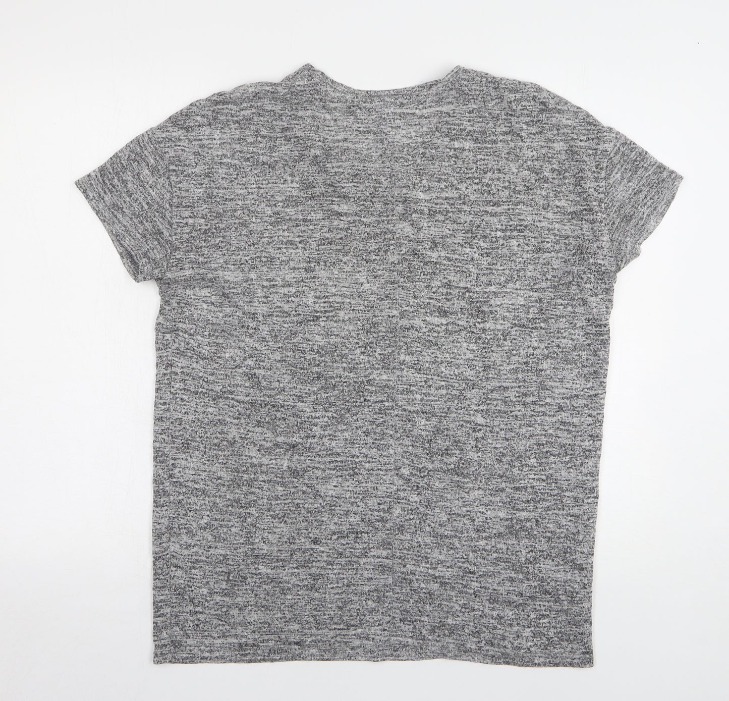 Atmosphere Womens Grey Viscose Basic T-Shirt Size 8 Round Neck