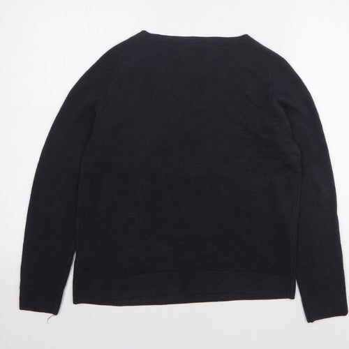 Marks and Spencer Womens Grey Round Neck Acrylic Pullover Jumper Size 12