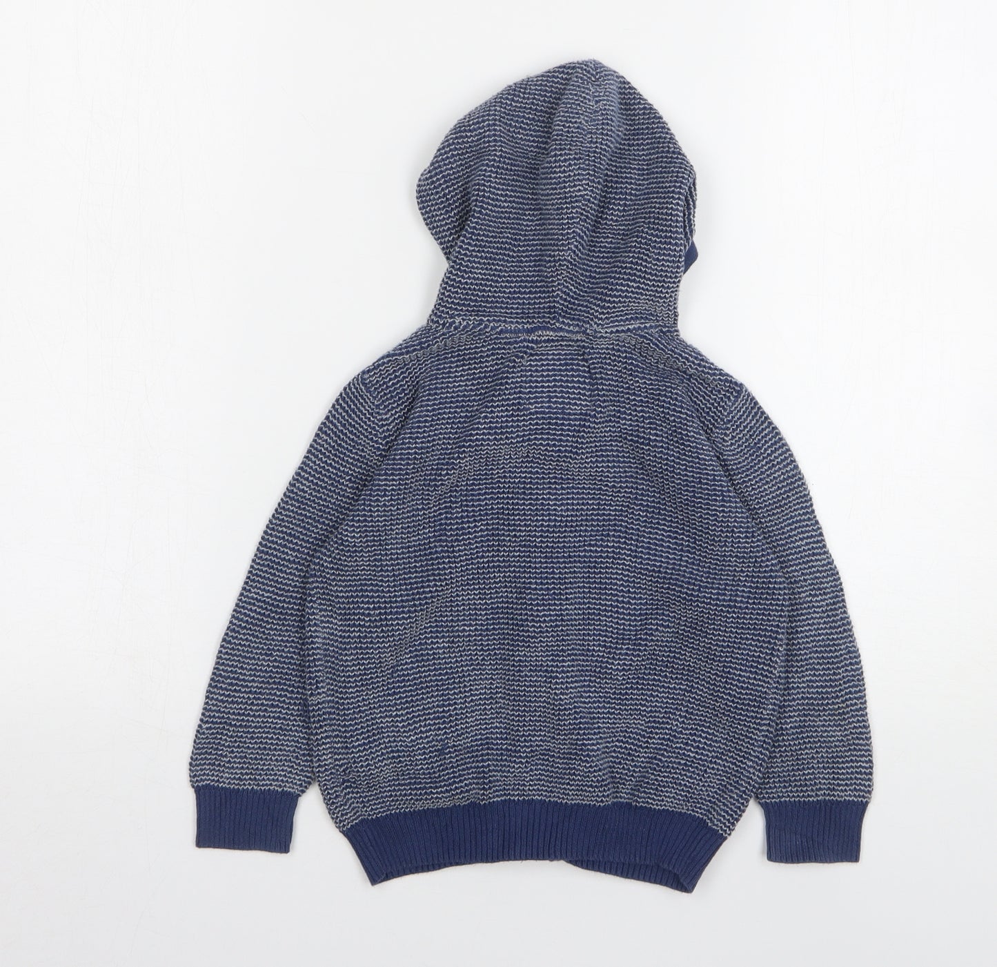 TU Boys Blue Cotton Full Zip Hoodie Size 2-3 Years