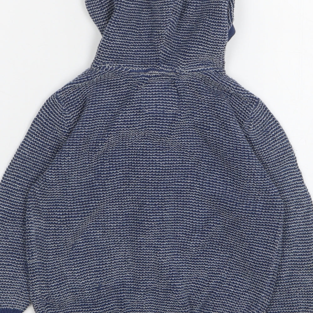 TU Boys Blue Cotton Full Zip Hoodie Size 2-3 Years