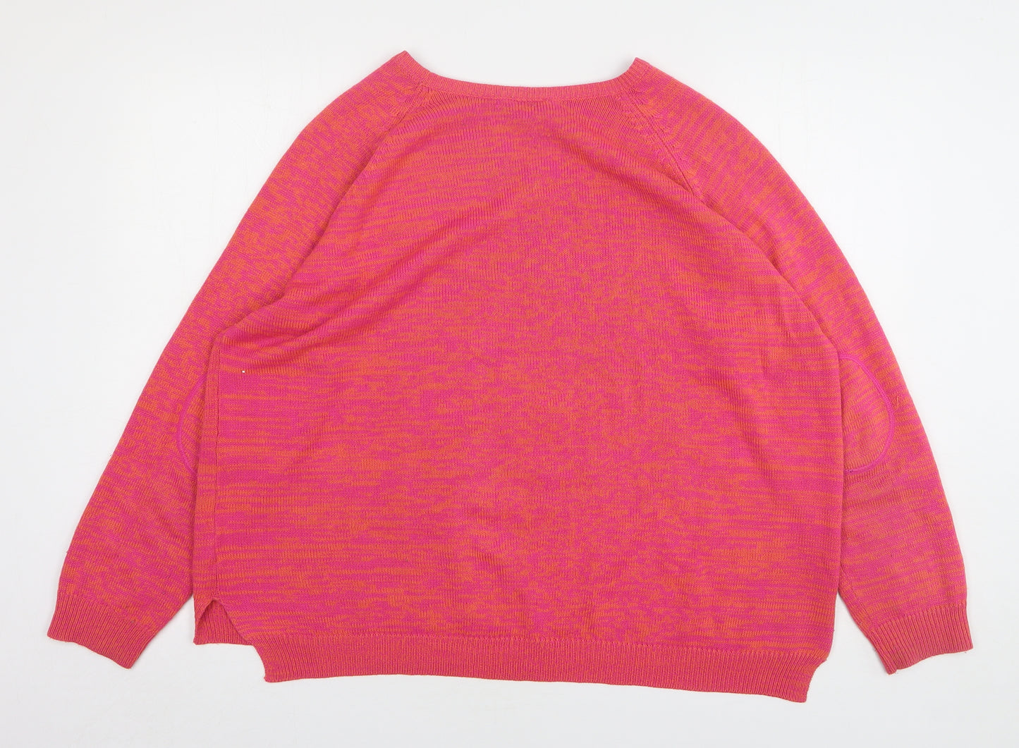 Simply Be Womens Pink Round Neck Geometric Acrylic Pullover Jumper Size 20