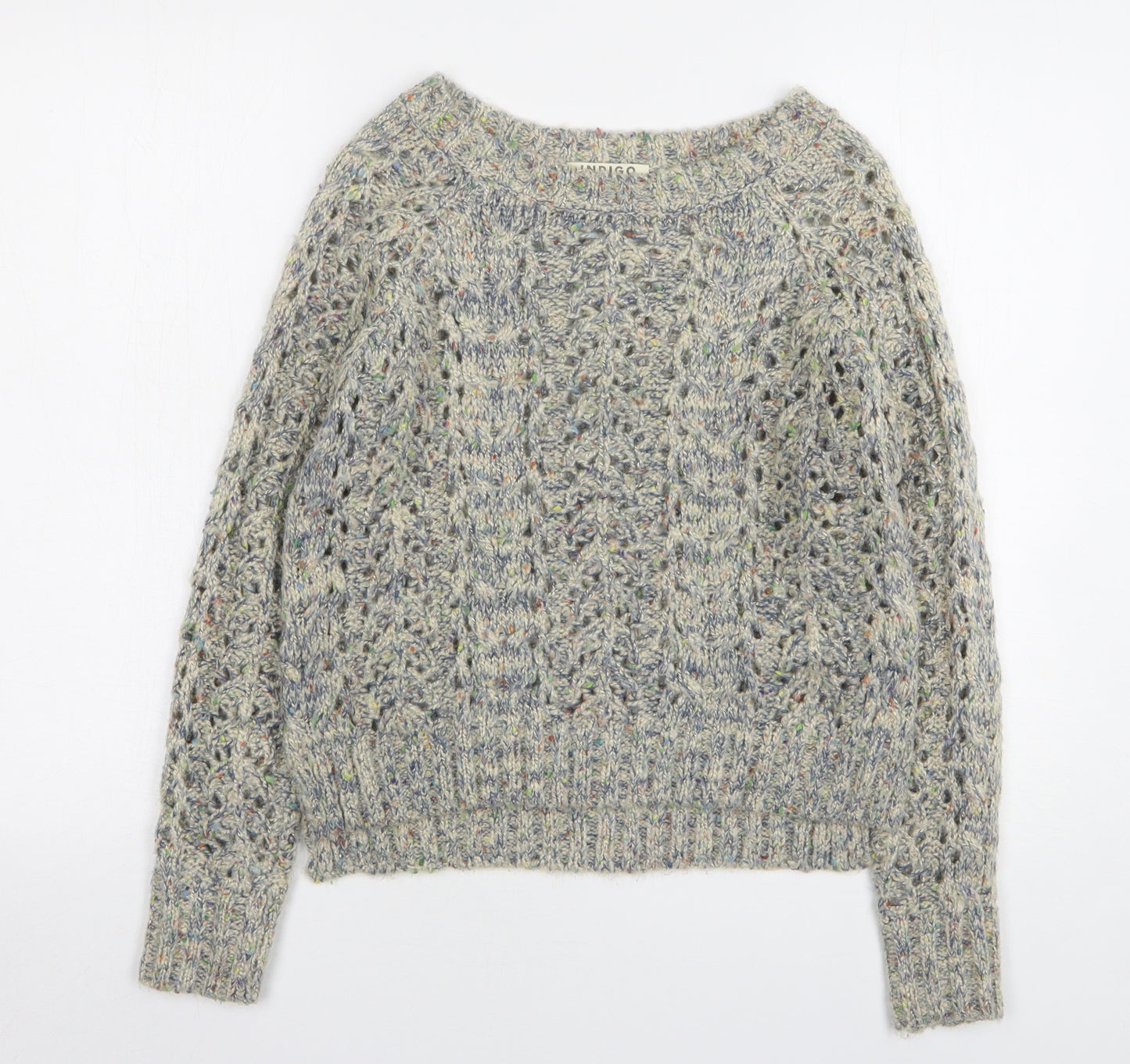 Marks and Spencer Womens Multicoloured Round Neck Polka Dot Acrylic Pullover Jumper Size 8