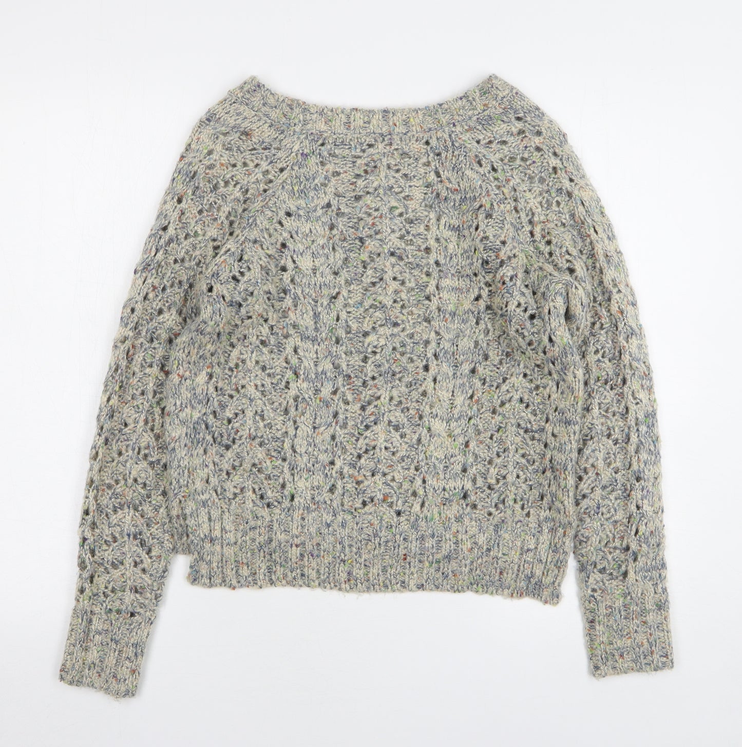 Marks and Spencer Womens Multicoloured Round Neck Polka Dot Acrylic Pullover Jumper Size 8