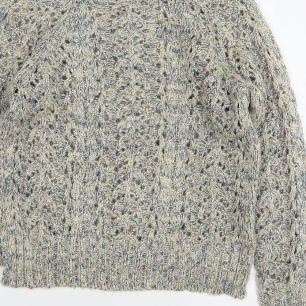 Marks and Spencer Womens Multicoloured Round Neck Polka Dot Acrylic Pullover Jumper Size 8