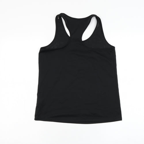 Matalan Womens Black Polyester Basic Tank Size S Round Neck Pullover