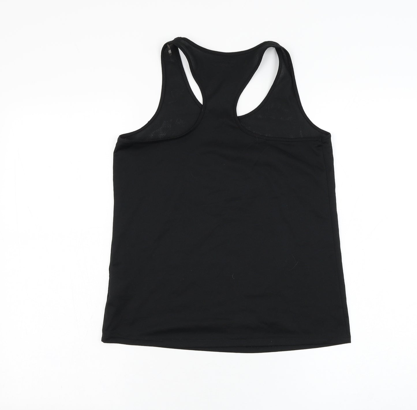 Matalan Womens Black Polyester Basic Tank Size S Round Neck Pullover