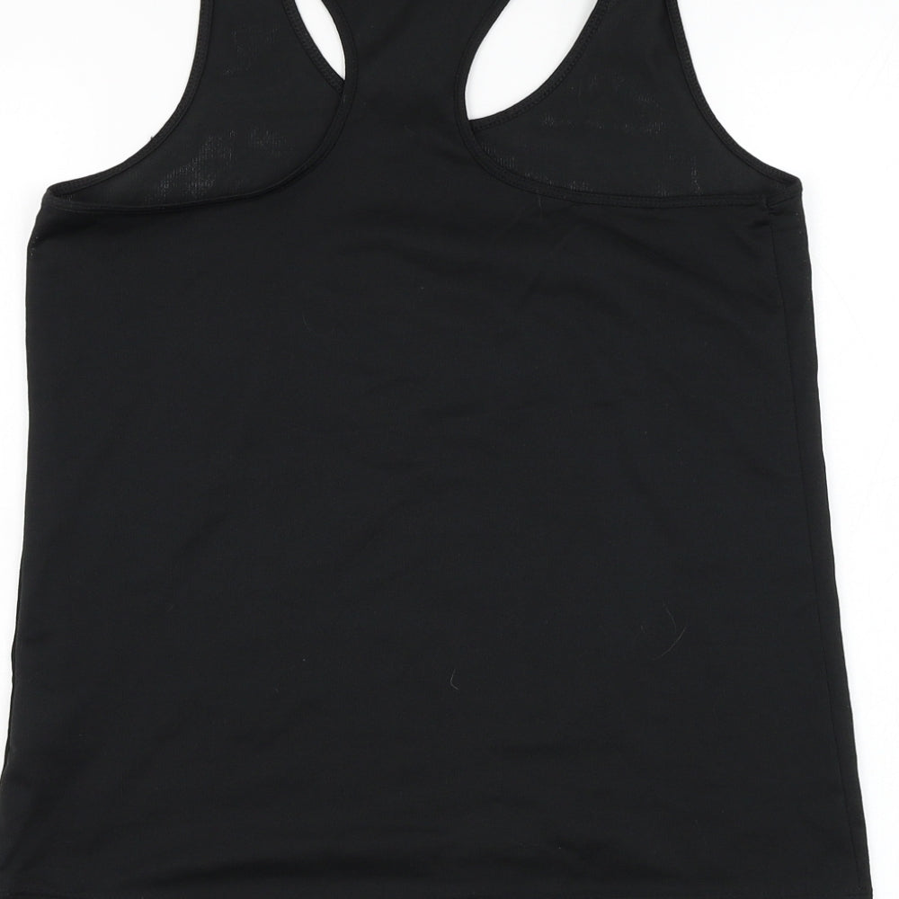 Matalan Womens Black Polyester Basic Tank Size S Round Neck Pullover