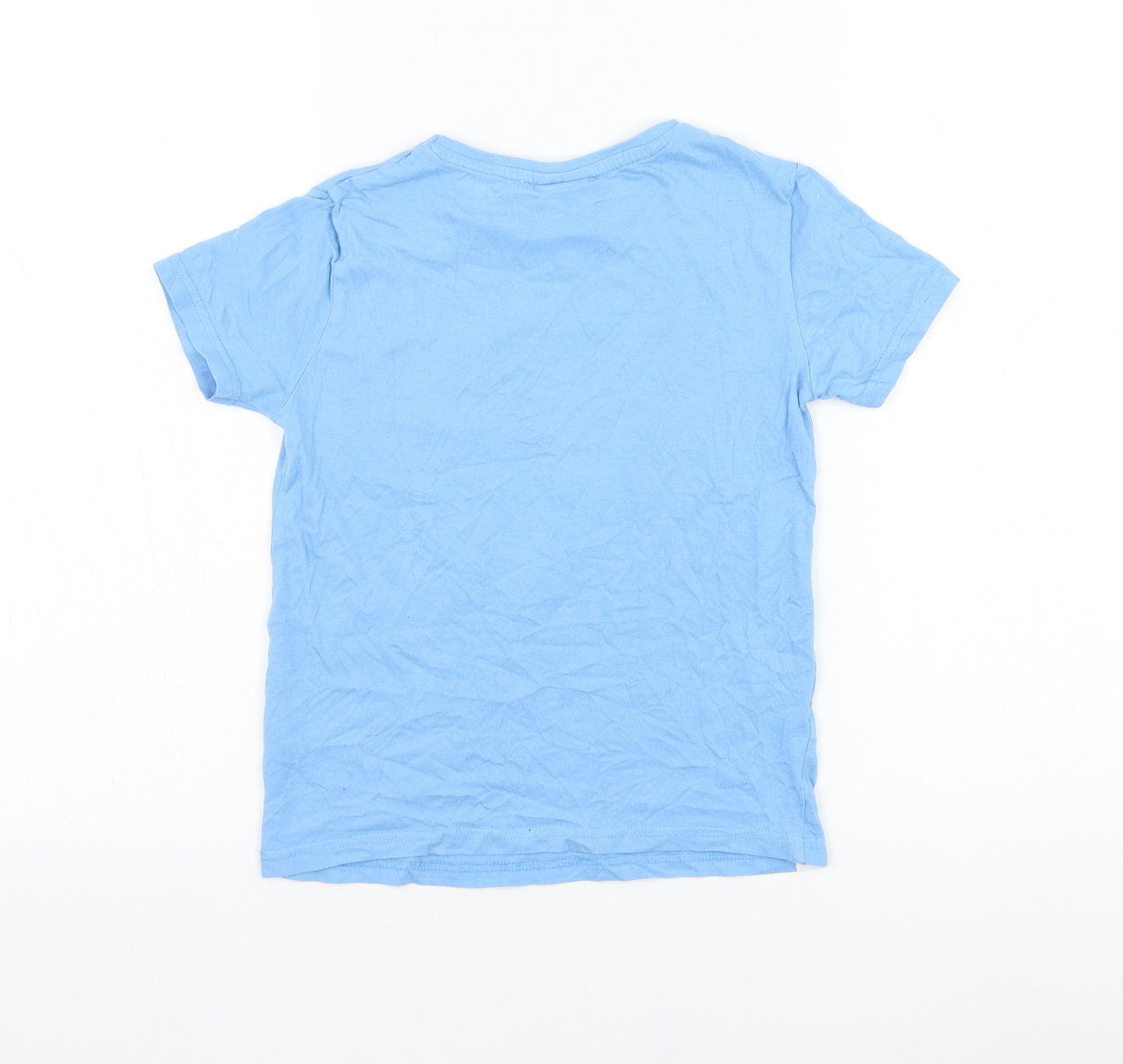 Urban Rascals Boys Blue Cotton Basic T-Shirt Size 6-7 Years Round Neck Pullover - LEGO Ninja