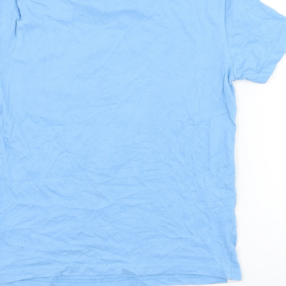 Urban Rascals Boys Blue Cotton Basic T-Shirt Size 6-7 Years Round Neck Pullover - LEGO Ninja