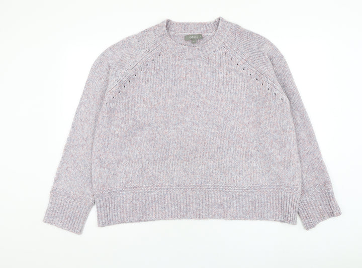 Oasis Womens Purple Round Neck Acrylic Pullover Jumper Size XL