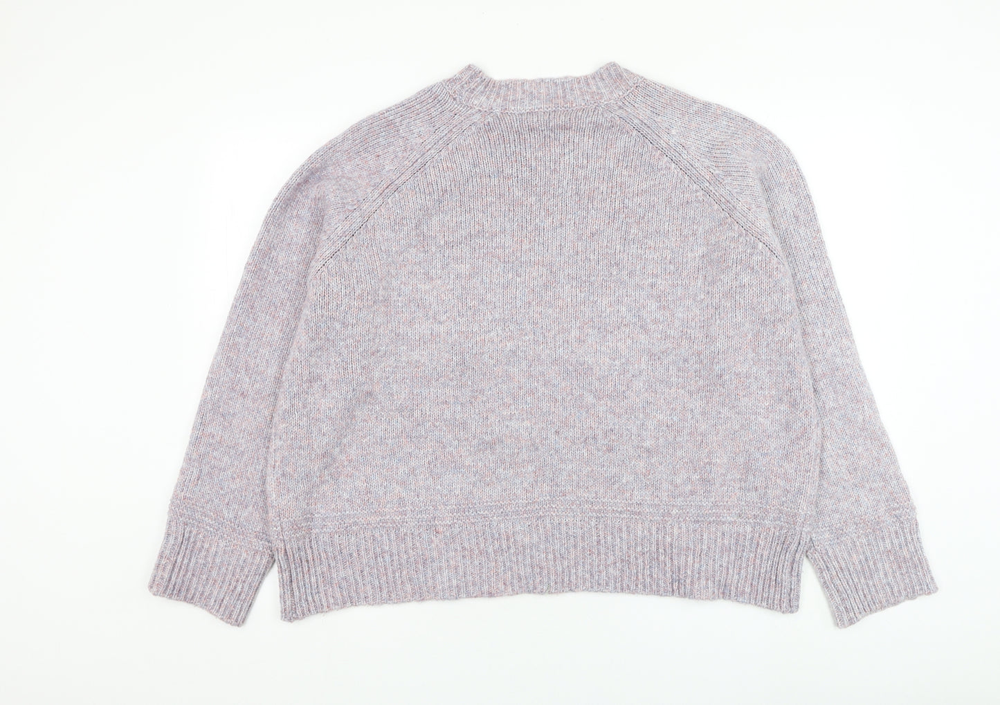 Oasis Womens Purple Round Neck Acrylic Pullover Jumper Size XL