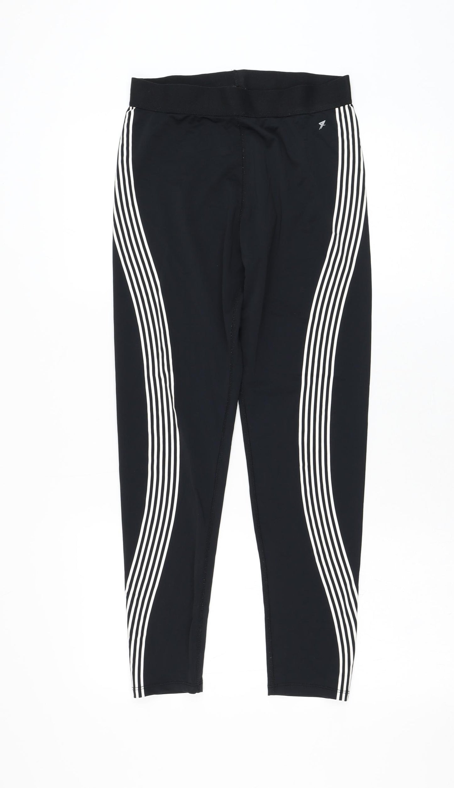 Primark Womens Black Polyamide Compression Leggings Size 14 L26 in Regular Pullover