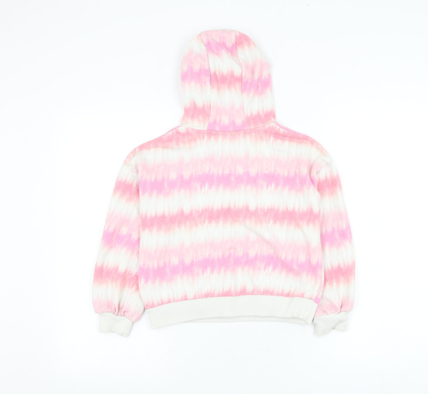 F&F Girls Pink Cotton Pullover Hoodie Size 8-9 Years Pullover