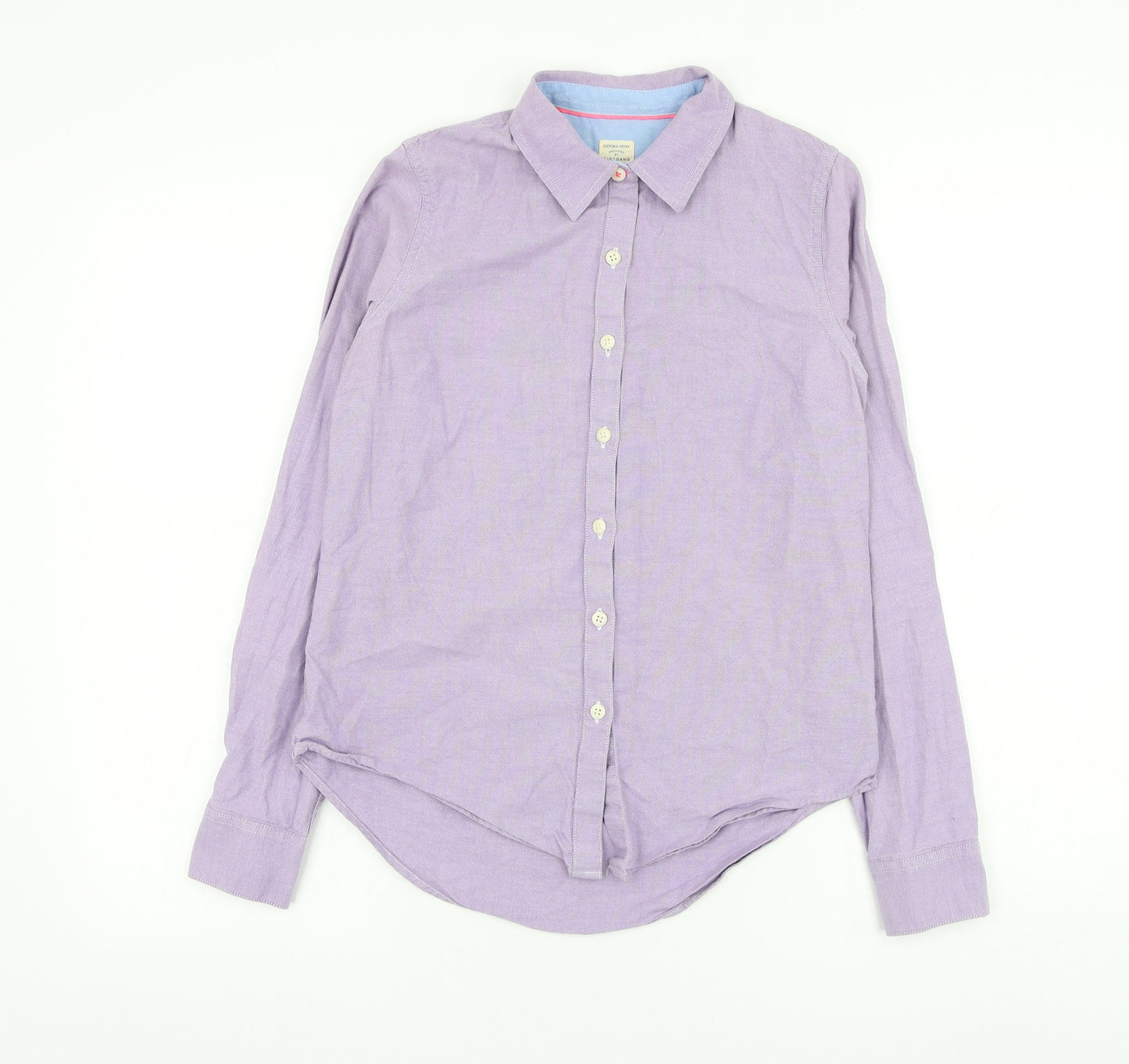 Giordano Mens Purple Cotton Dress Shirt Size S Collared Button