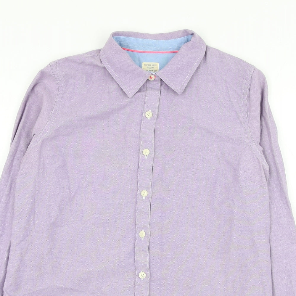 Giordano Mens Purple Cotton Dress Shirt Size S Collared Button