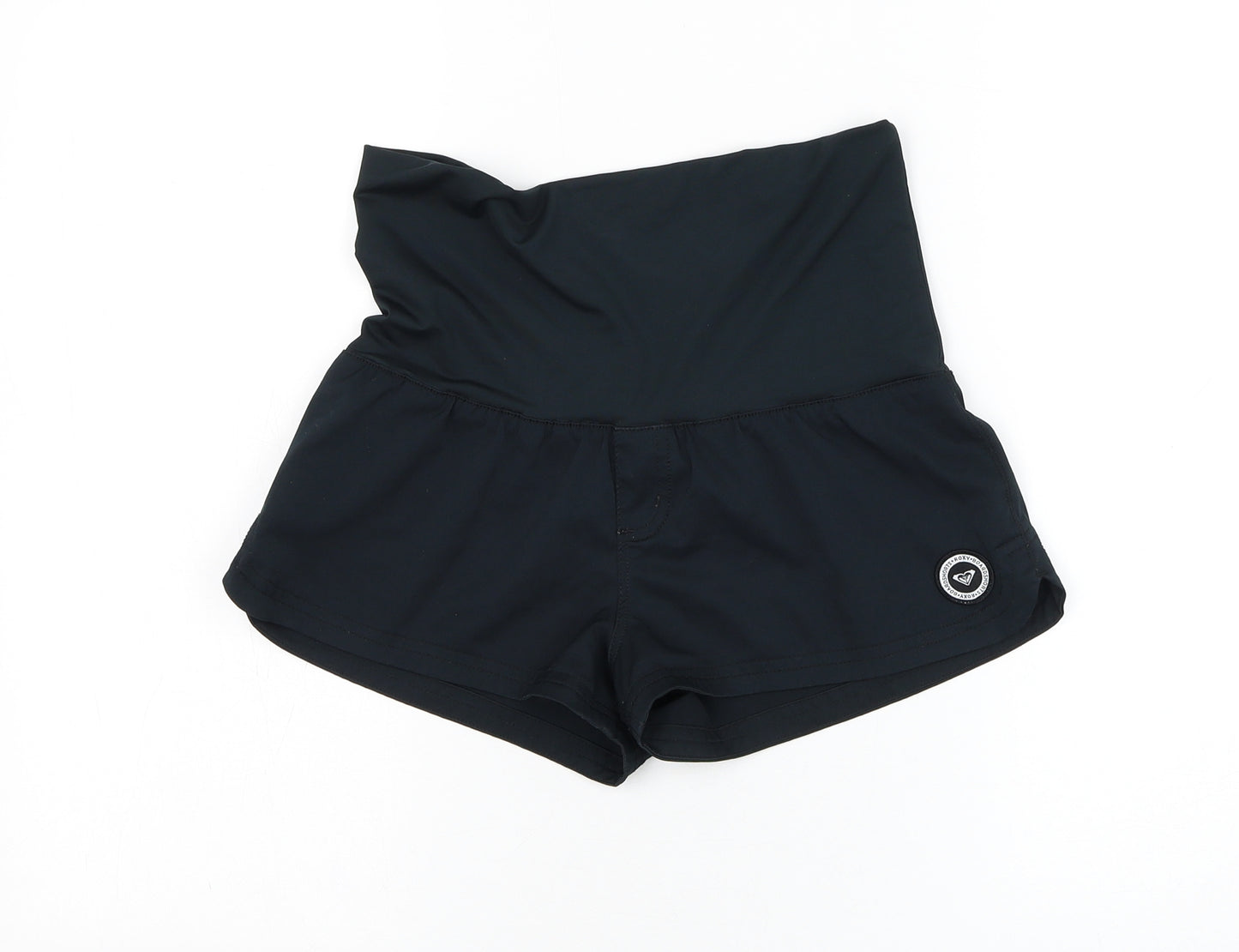 ROXY Womens Black Polyester Athletic Shorts Size XS L3 in Regular