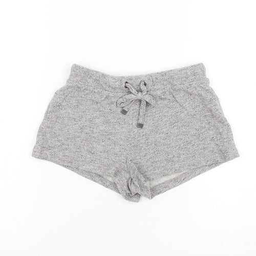 Atmosphere Womens Grey Cotton Sweat Shorts Size 4 L3 in Regular Pull On
