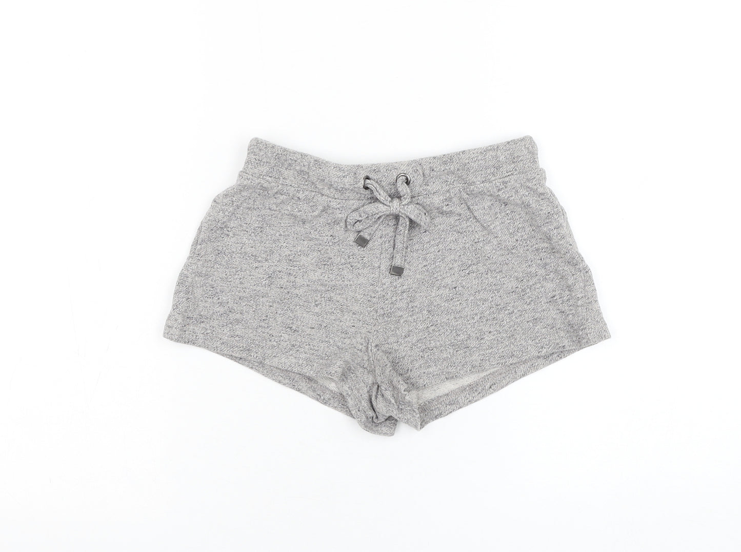 Atmosphere Womens Grey Cotton Sweat Shorts Size 4 L3 in Regular Pull On