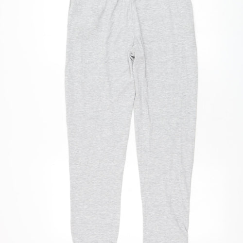 LA Gear Womens Grey Polyester Jogger Trousers Size 10 L28 in Regular Drawstring