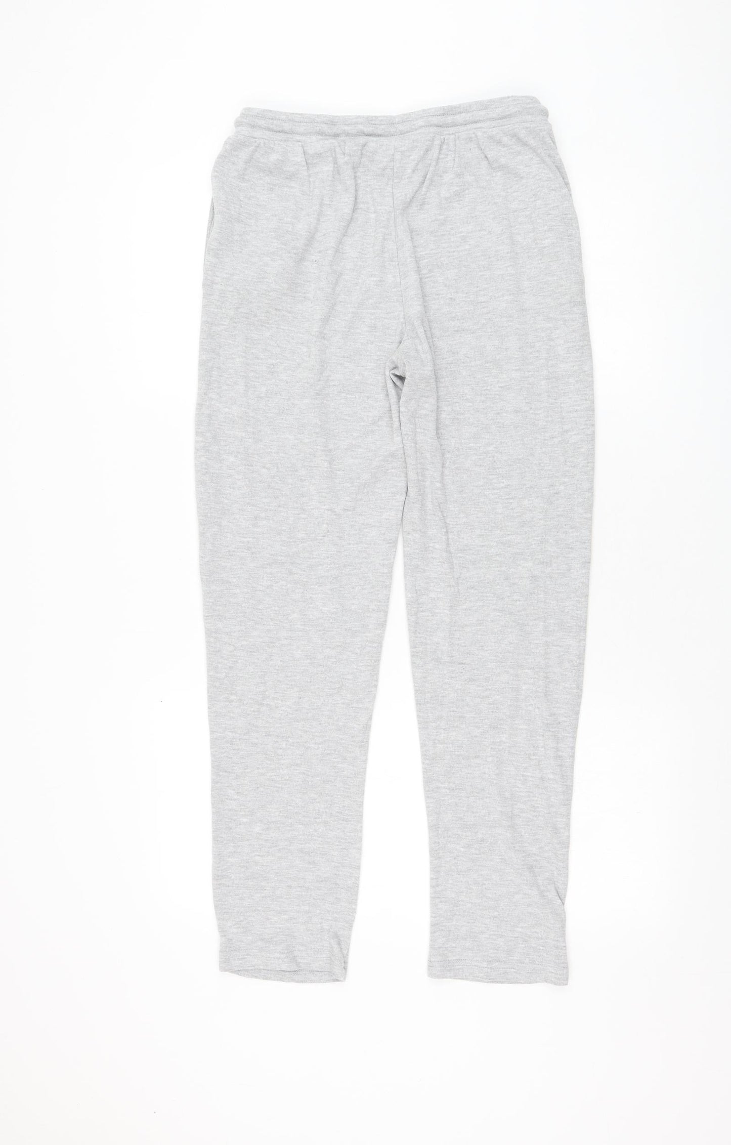 LA Gear Womens Grey Polyester Jogger Trousers Size 10 L28 in Regular Drawstring