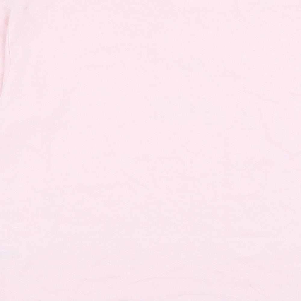 Primark Womens Pink Cotton Basic T-Shirt Size 6 Round Neck - Love