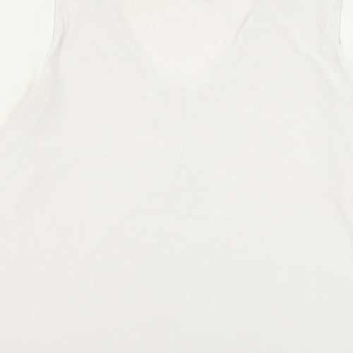 NEXT Womens Grey Polyester Basic Blouse Size 16 V-Neck