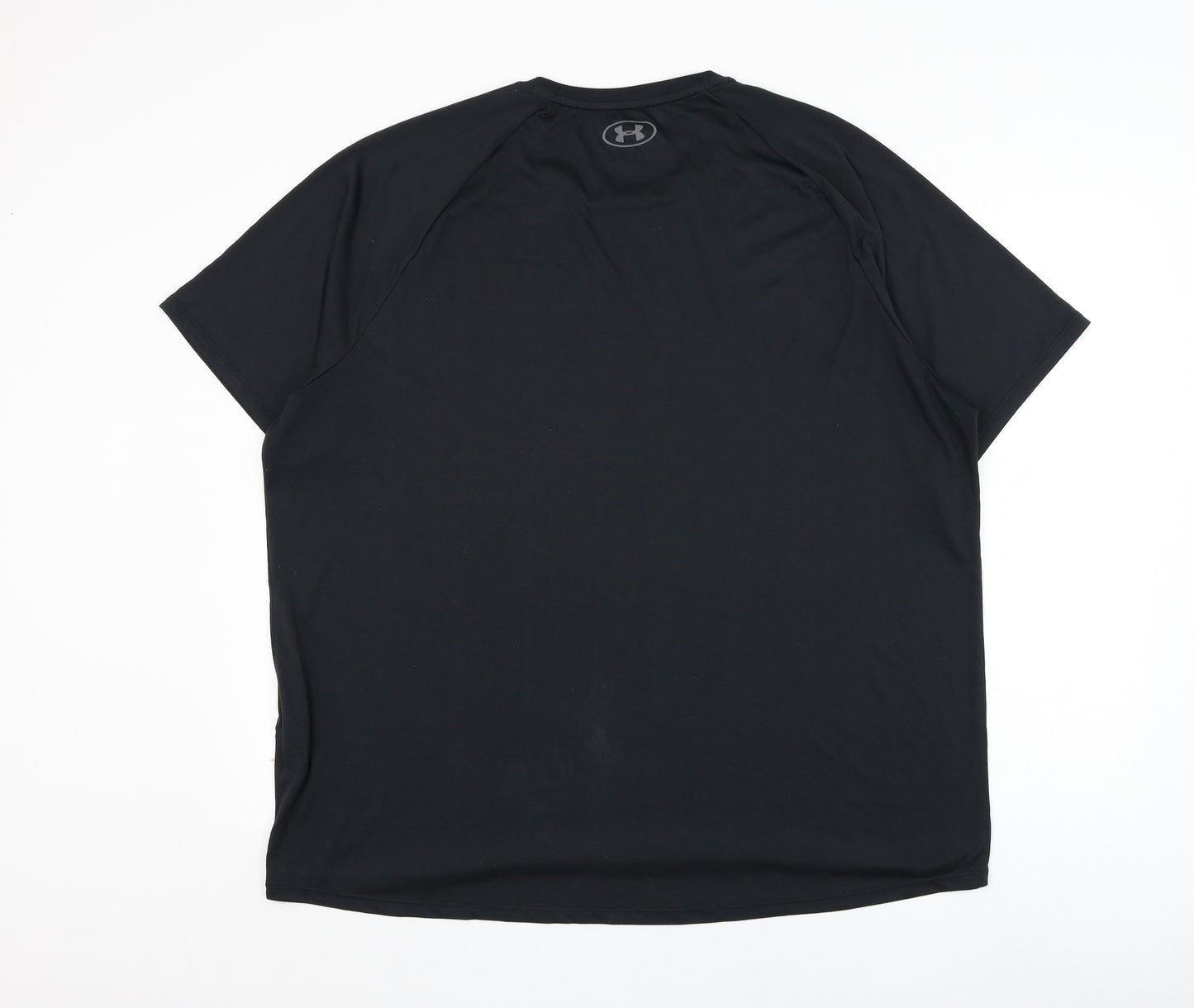 Under armour Mens Black Polyester Basic T-Shirt Size 2XL Round Neck Pullover