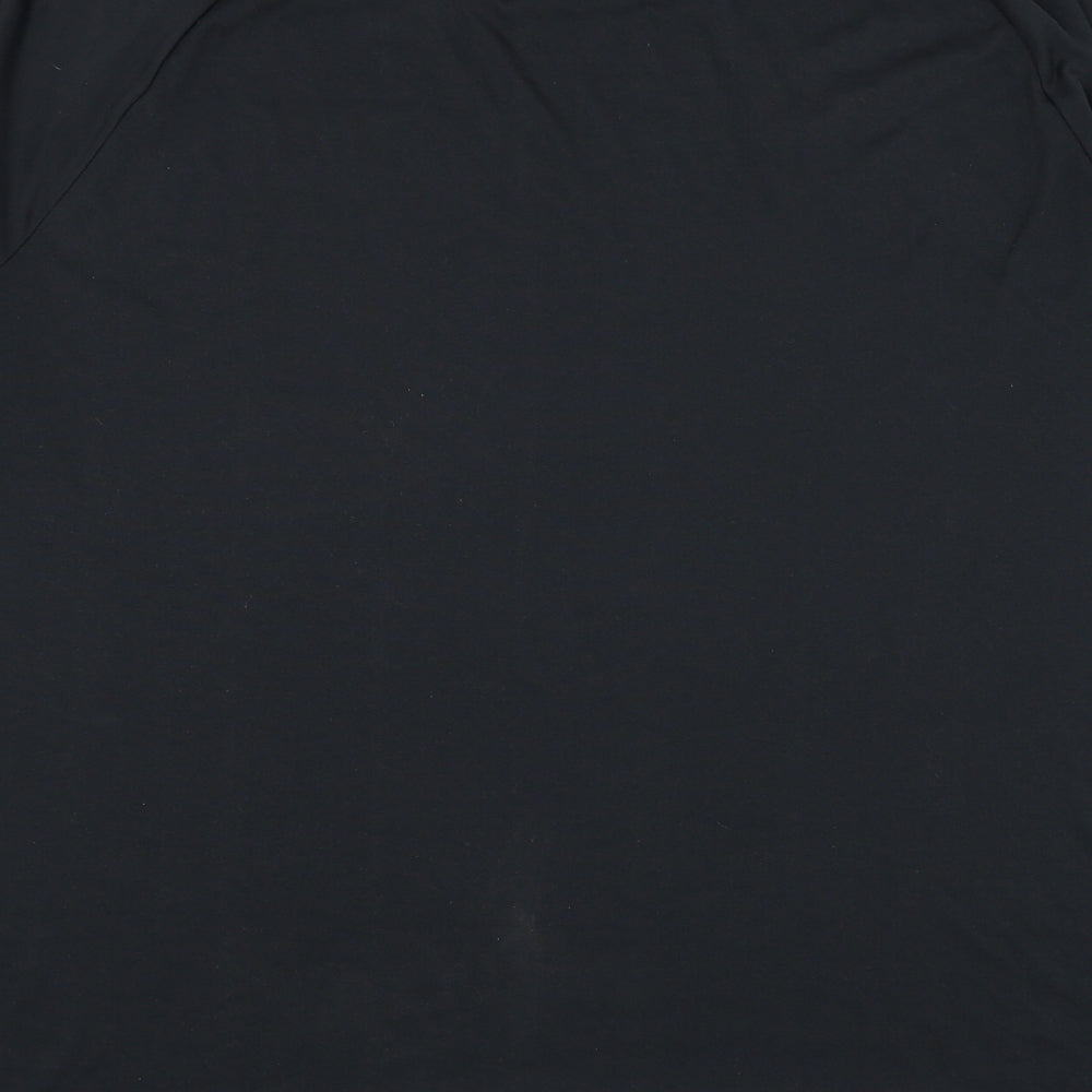 Under armour Mens Black Polyester Basic T-Shirt Size 2XL Round Neck Pullover