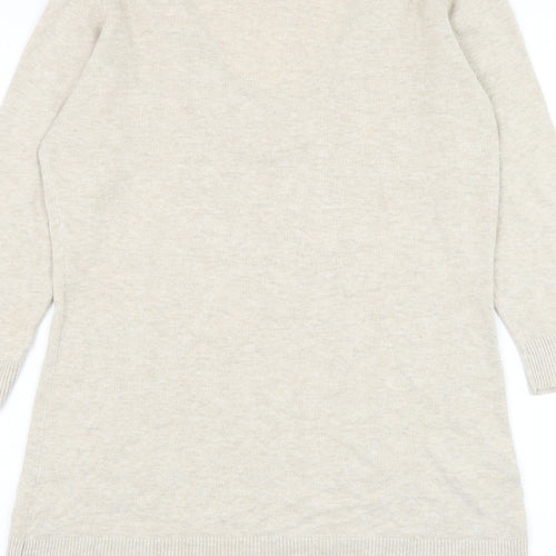 Principles Womens Beige V-Neck Acrylic Pullover Jumper Size 12