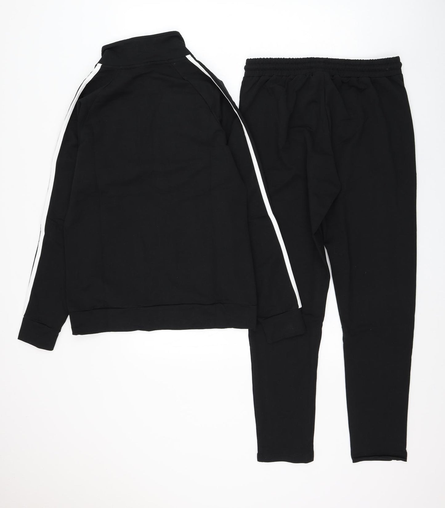 No Drama Mens Black Cotton Full Zip Sweatshirt Size M - Sweater and jogger set