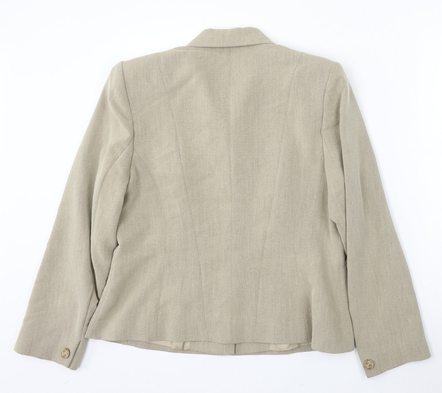 Alex&co Womens Beige Polyester Jacket Suit Size 16
