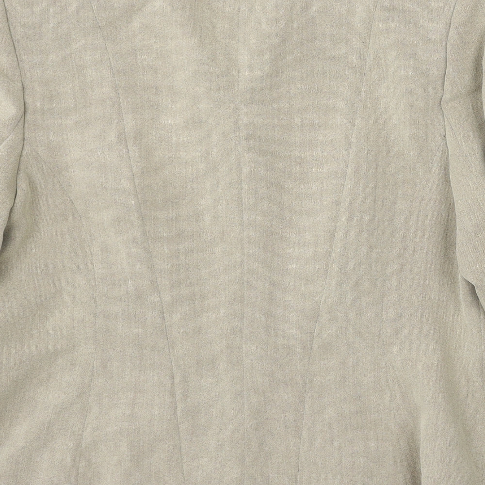 Alex&co Womens Beige Polyester Jacket Suit Size 16