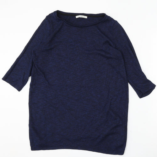 George Womens Blue Round Neck Viscose Pullover Jumper Size 16