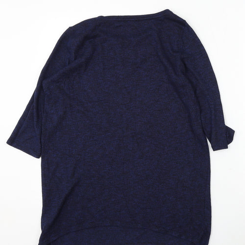 George Womens Blue Round Neck Viscose Pullover Jumper Size 16