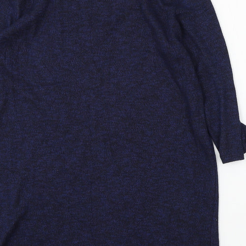 George Womens Blue Round Neck Viscose Pullover Jumper Size 16