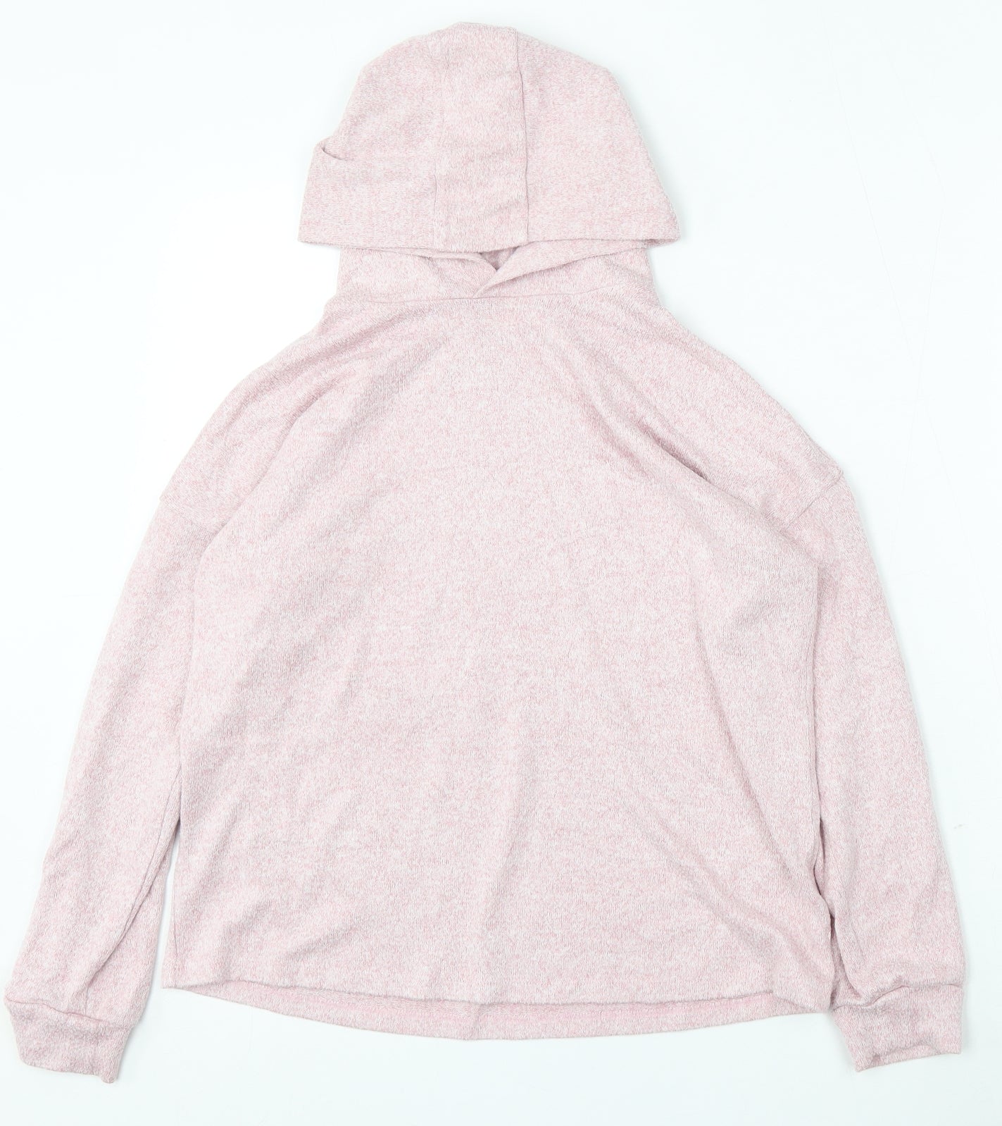 Marks and Spencer Girls Pink Viscose Pullover Hoodie Size 12-13 Years