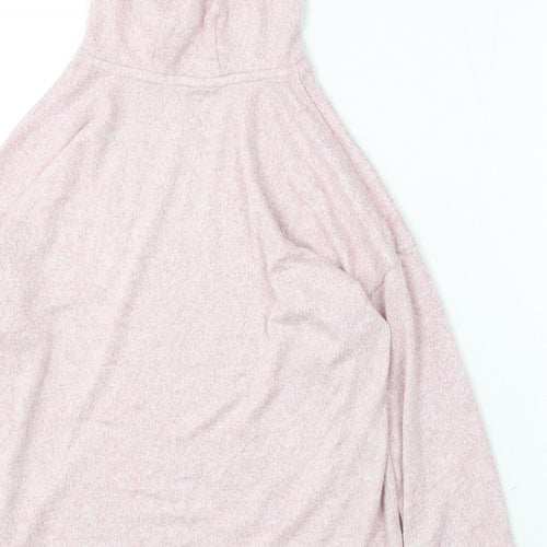 Marks and Spencer Girls Pink Viscose Pullover Hoodie Size 12-13 Years