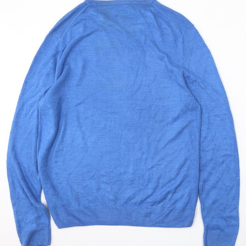 F&F Womens Blue Round Neck Polyester Pullover Jumper Size L