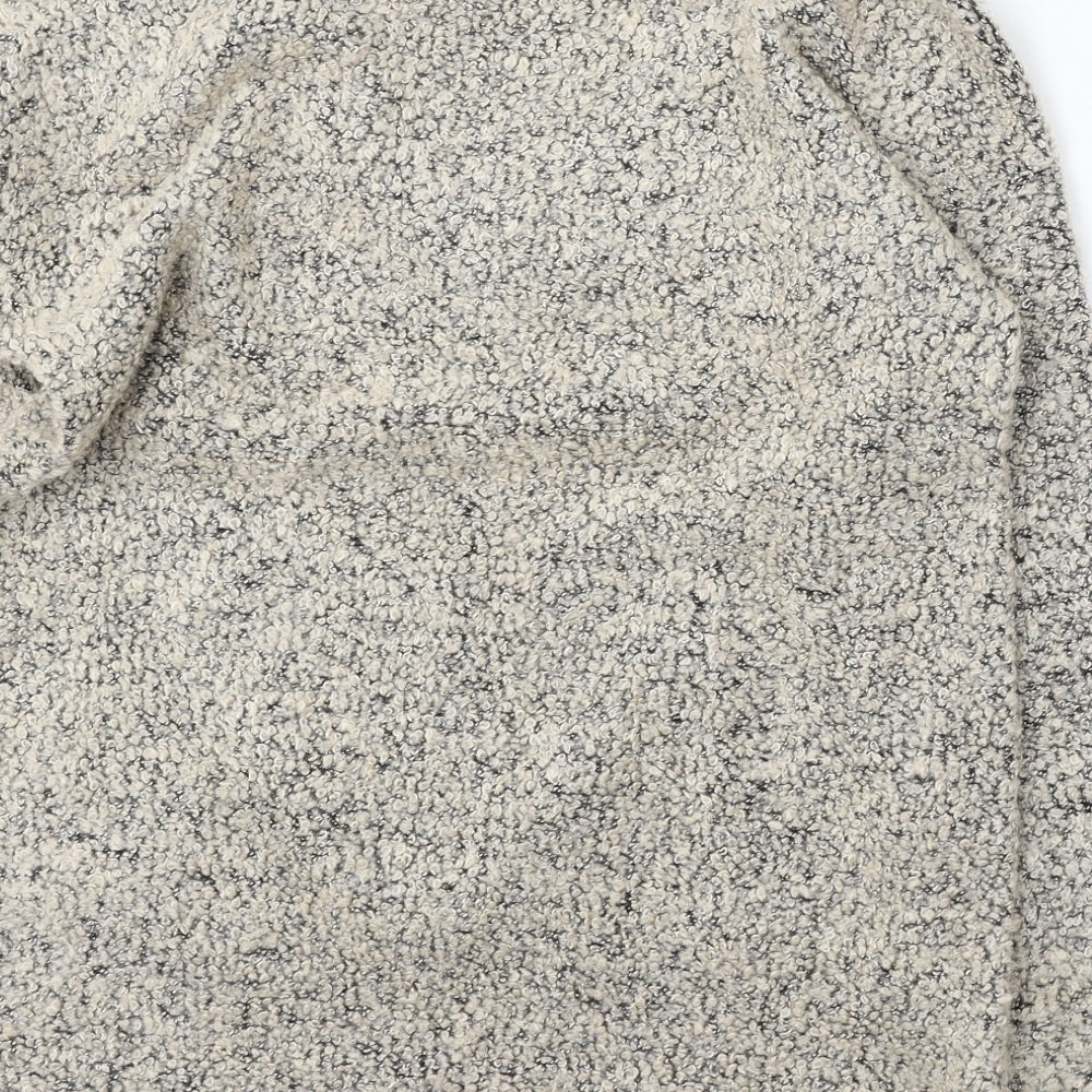 NEXT Womens Beige V-Neck Polyester Pullover Jumper Size 14