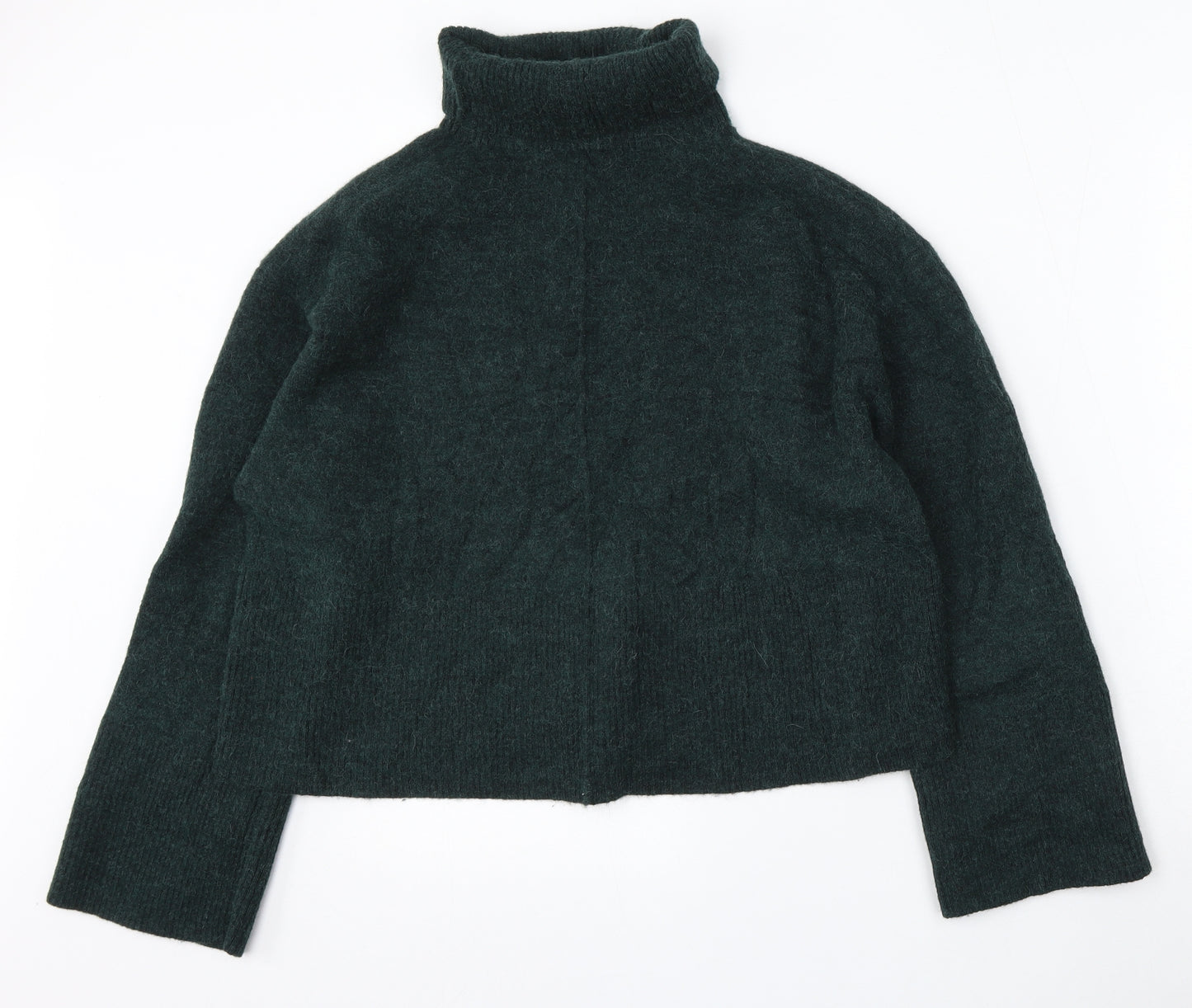 & Other Stories Womens Green Roll Neck Polyamide Pullover Jumper Size M