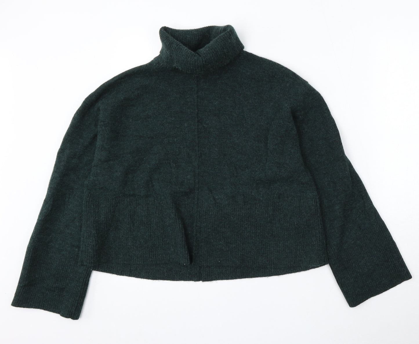 & Other Stories Womens Green Roll Neck Polyamide Pullover Jumper Size M