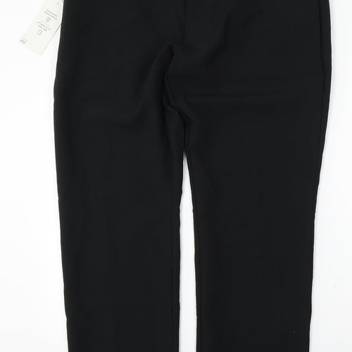 NEXT Womens Black Polyester Trousers Size 38 L31 in Regular