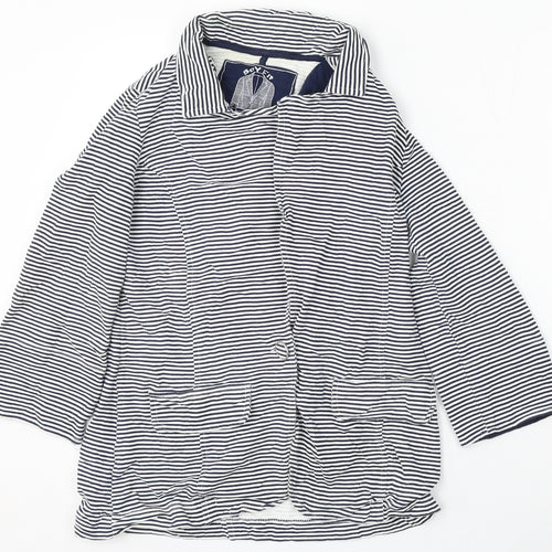 Denim Co Womens Multicoloured Striped Cotton Jacket Blazer Size 8