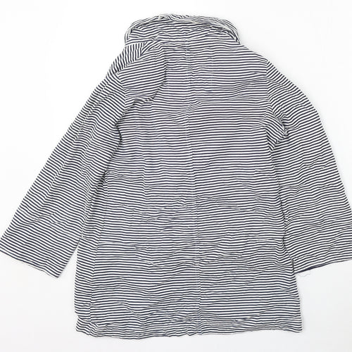 Denim Co Womens Multicoloured Striped Cotton Jacket Blazer Size 8