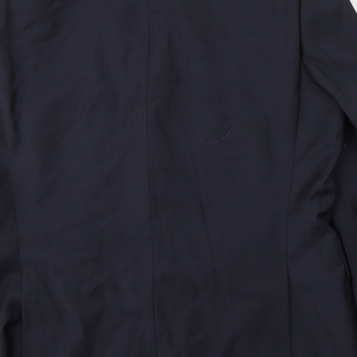 Van Kollem Mens Blue Wool Jacket Suit Size 40