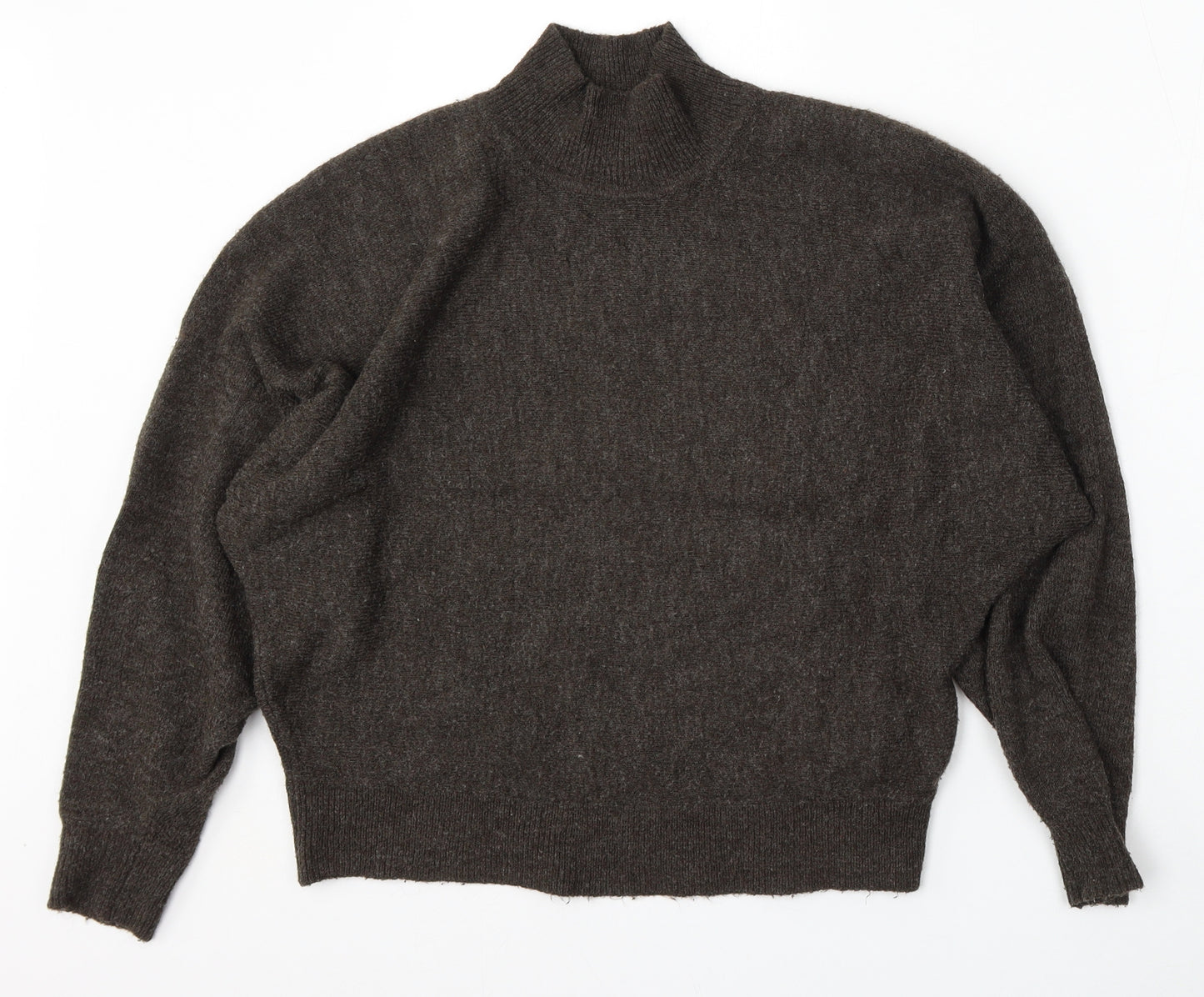 H&M Womens Green Mock Neck Acrylic Pullover Jumper Size XS