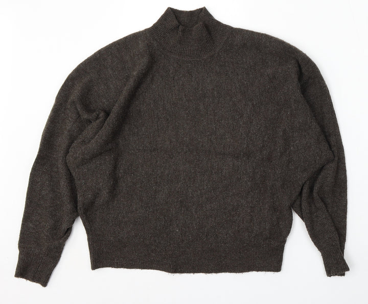 H&M Womens Green Mock Neck Acrylic Pullover Jumper Size XS