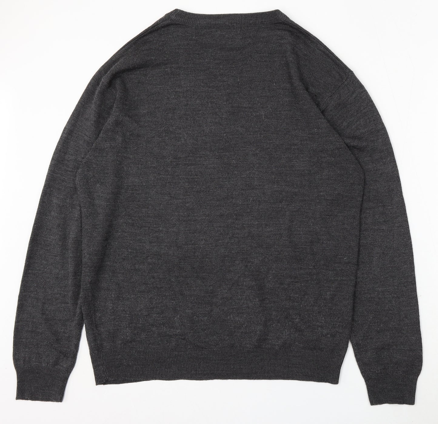 Pierre Cardin Womens Grey Round Neck Acrylic Pullover Jumper Size 2XL