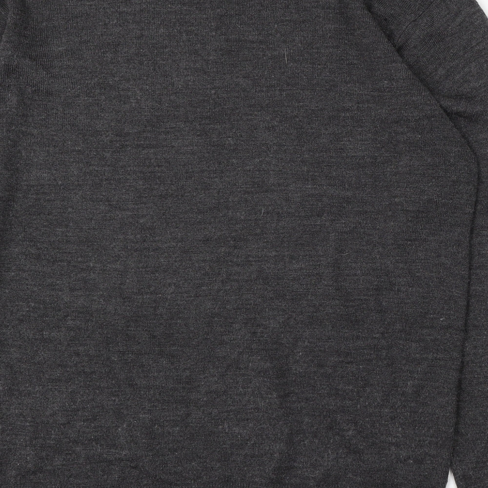 Pierre Cardin Womens Grey Round Neck Acrylic Pullover Jumper Size 2XL
